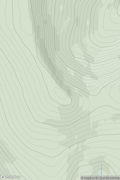 Thumbnail image for Meall Buidhe SE Top [Loch Rannoch to Glen Lyon] showing contour plot for surrounding peak